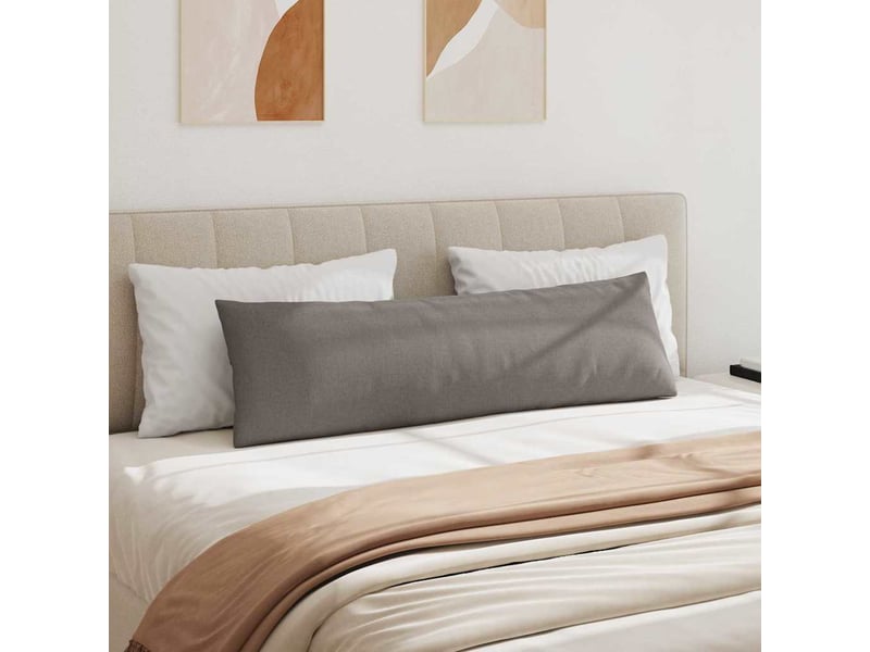  Lot de 2 coussins de canapé, coussins décoratifs tissu taupe 145 x 40 cm cf58953  - Conforama D