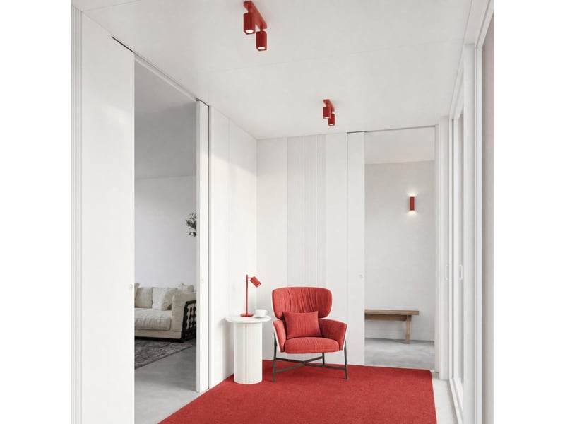  Applique riff rouge gx53 aluminium moderne 6x10x12cm SL.3087 - Conforama C