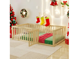 Lit simple 90x200 cm ELVMI coloris naturel