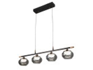 Fabrilamp pompeya, réglette, moderne, led, 28 w, 2520 lm, 3000-4000-6000 k, noir, 30-130 x 91 x 15 cm