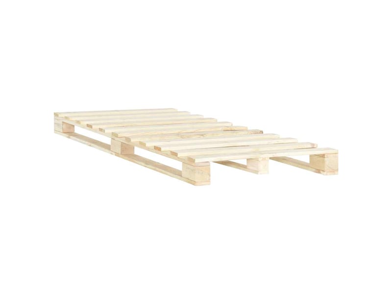  Lit double- lit adulte -  cadre de lit de palette sans matelas bois pin massif 120x200 cm  - Conforama A