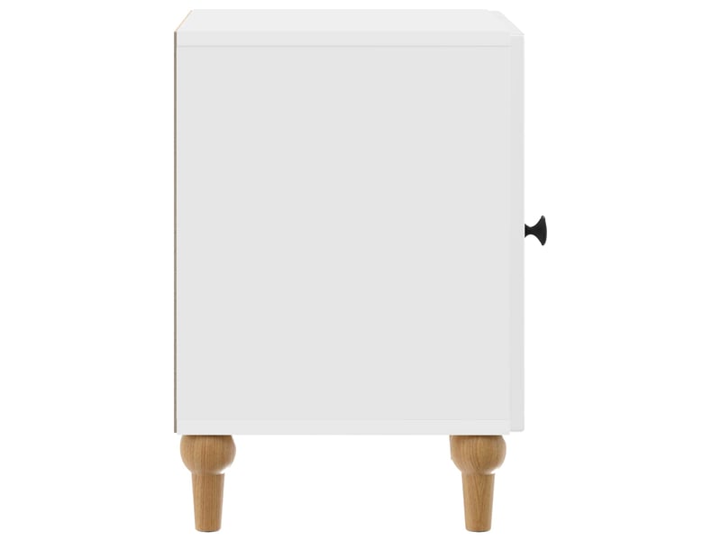  Table de chevet - cabinet de chevet - table de nuit blanc brillant 43 x 34,5 x 50 cm  - Conforama E