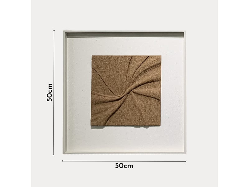  Tableau peinture à l'huile relief en mousse carré cadre aluminium -  - Conforama D