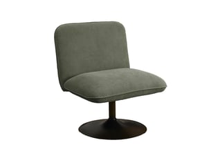 Fauteuil - home deco factory - jules - pivotant - velours côtelé - vert
