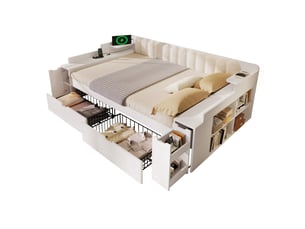 Lit 2 places 140x190 cm OKWISH coloris blanc