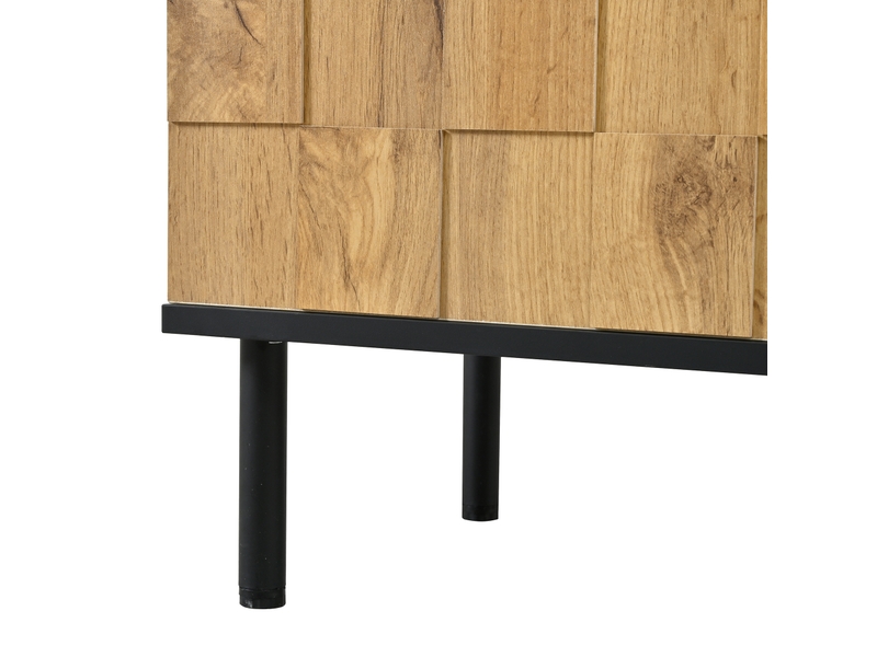 Meuble à chaussures 80x35x91,5 cm, armoire de rangement 2 portes avec revêtement imitation bois et capacité modulable - Conforama W