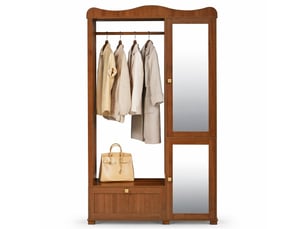 Armoire 2 porte(s) battante 1 tiroir(s) <strong>OKWISH</strong> <strong></strong> coloris marron largeur 115.5 cm