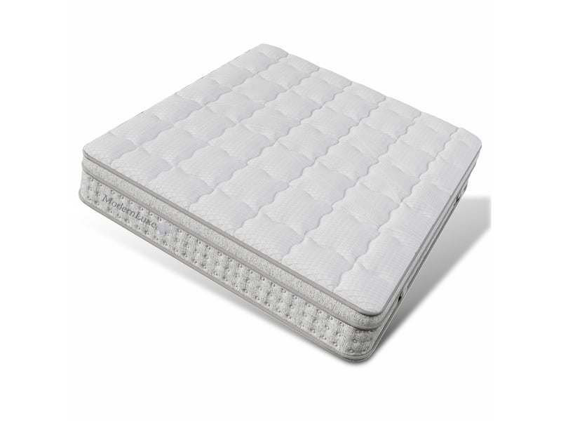  Matelas hybride 140 x 190 cm h3, 25 cm, 7 zones à ressorts ensachés et mousse froide, blanc, respirant  - Conforama D