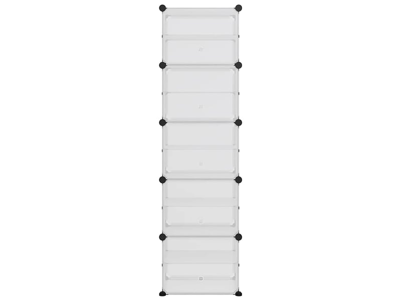  Meuble à chaussures, étagère à chaussures transparent 44x31,5x153,5 cm pp  - Conforama C