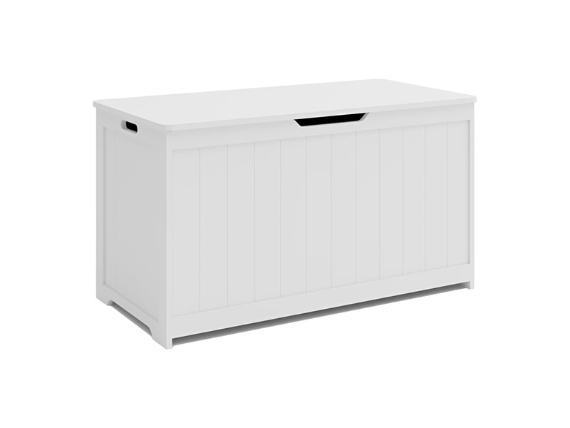  Coffre à jouets 80 x 40 x 45 cm blanc 03_0009285  - Conforama A