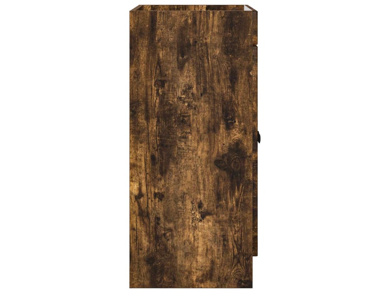  Armoire sous évier de salle de bain, meuble de rangement chêne fumé shl3194  - Conforama E