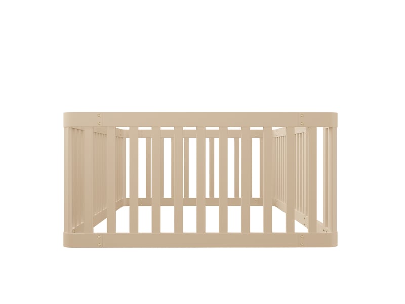 Lit enfant 90x200 cm avec barrière de sécurité, pin, crème evarich - Conforama A