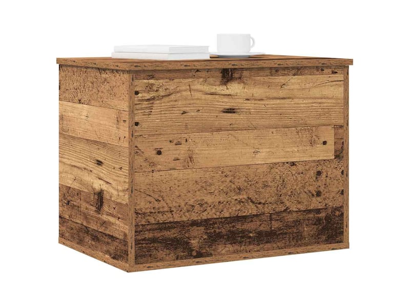  Boîte de rangement, coffre de rangement bois ancien 60x42x46 cm  - Conforama C