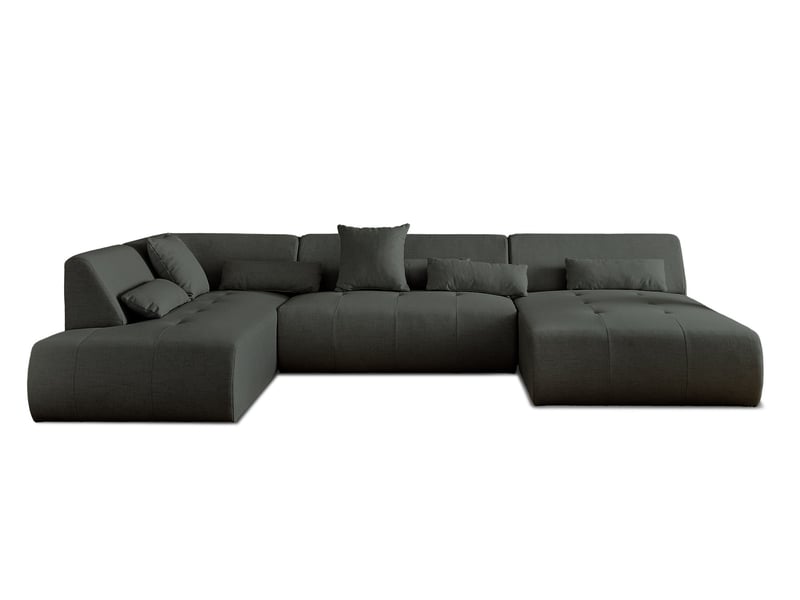  Onyx - canapé panoramique d'angle gauche 7 places - en tissu - lisa design - gris foncé ONYX - Conforama A