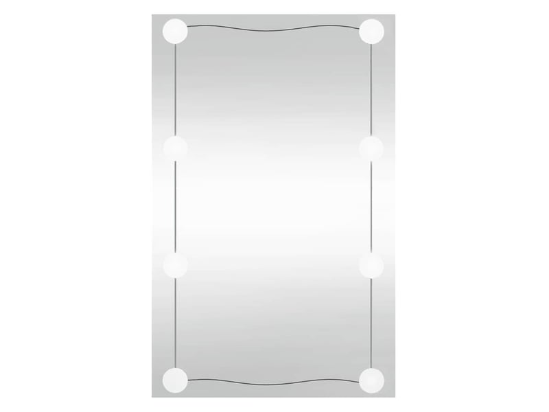  Miroir mural avec lumières led 40x60 cm verre rectangulaire cf62820  - Conforama A