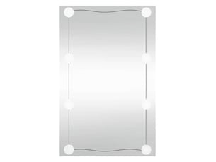 Miroir rectangulaire à fixer coloris argenté <strong></strong> <strong></strong> - 40 cm x 60 cm