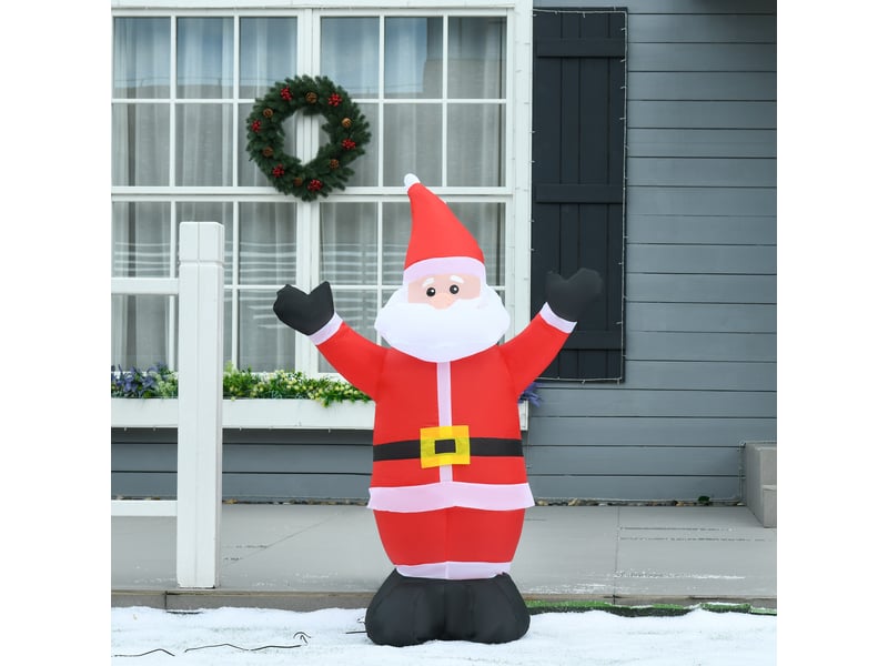  Père noël gonflable avec lumières led, décoration de noël, hauteur 1,2 m  - Conforama D