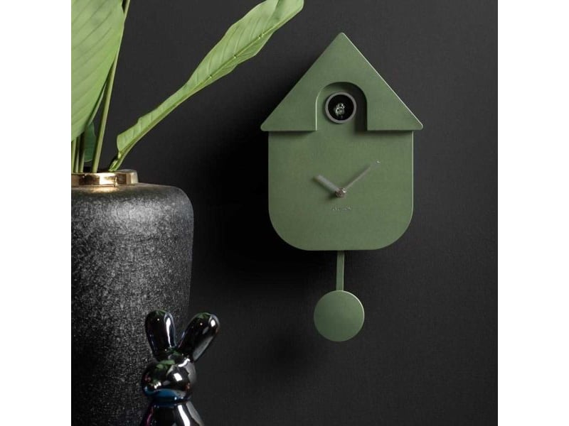  Horloge murale moderne cuckoo vert jungle métallique  - Conforama B