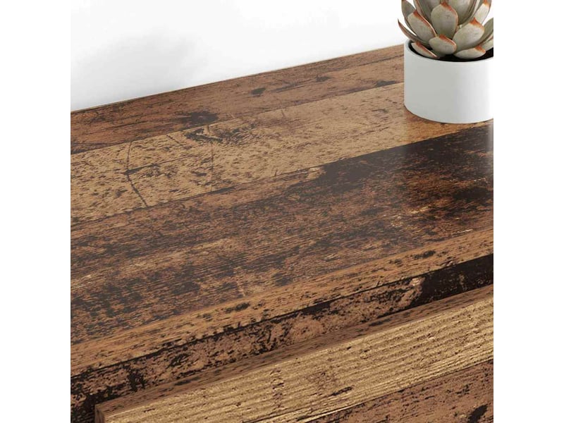 Buffet - bahut - meuble de rangements 2 pc bois ancien 70 x 35,5 x 67,5 cm bois d'ingénierie - Conforama D