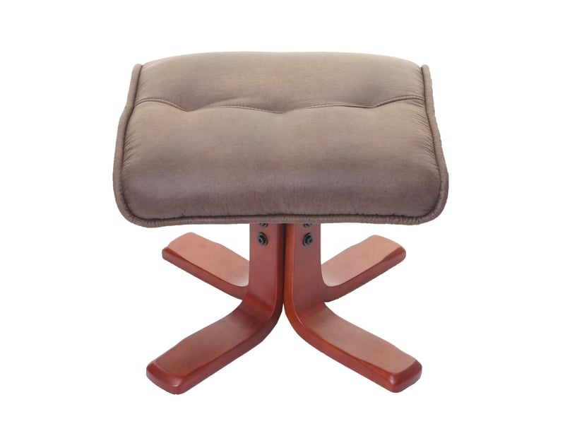  Fauteuil relax hwc-e30, fauteuil de télévision, siège tv avec tabouret - imitation de daim, marron  - Conforama E