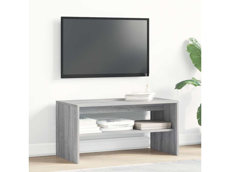  Meuble tv - banc tv - meuble de rangement sonoma gris 80x40x40 cm bois d'ingénierie  - Conforama C