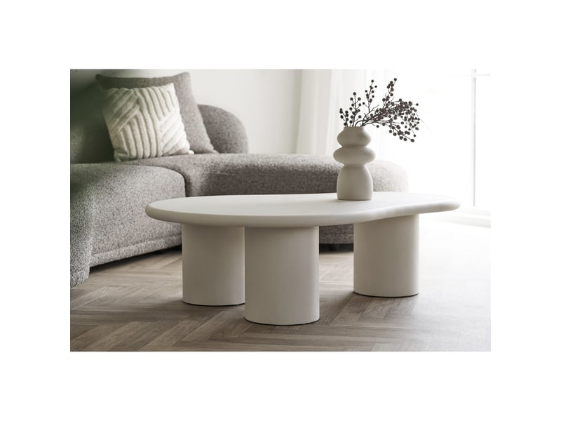 Malibu-canapé d'angle droit en tissu taupe  - Conforama E