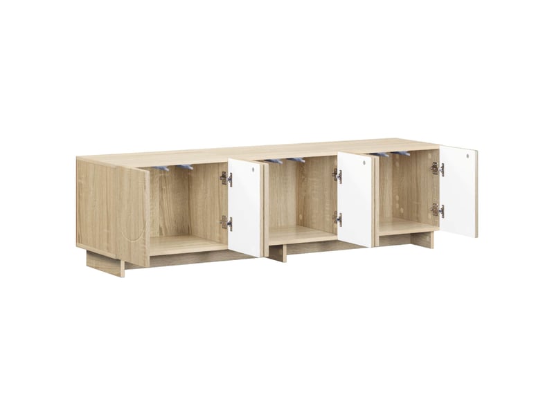  Meuble tv, banc tv 140x34,5x40 cm chêne sonoma bois d'ingénierie shl73068  - Conforama C