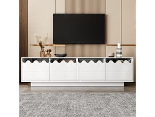 Meuble tv coloris blanc 170 cm KORFEE