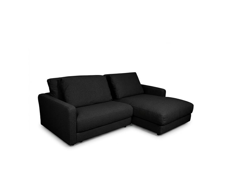 Canapé venezia laine bouclée angle d noir 3 pl 3CA56.AS.3A.D.12 - Conforama D