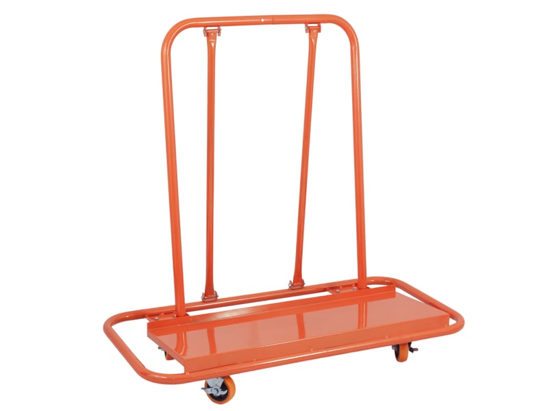  Chariot porte-plaques 116 x 57 x 114 cm orange en acier allié, charge jusqu'à 1000 kg, 4 roulettes  - Conforama D