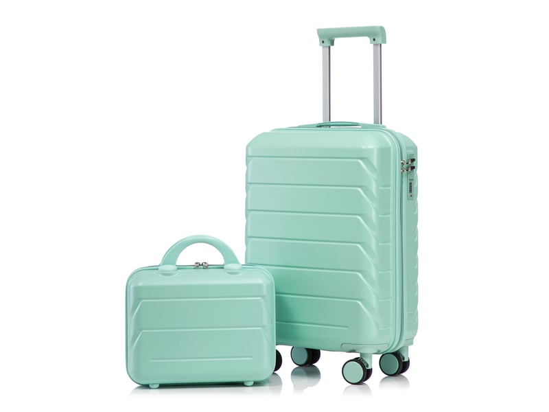 Set de 2 valises rigides,1914 pouces,avec serrure à code,abs,vert menthe - Conforama A