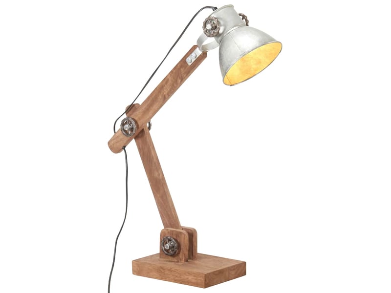  Lampe de bureau industrielle argenté rond 58x18x90 cm e27  - Conforama B