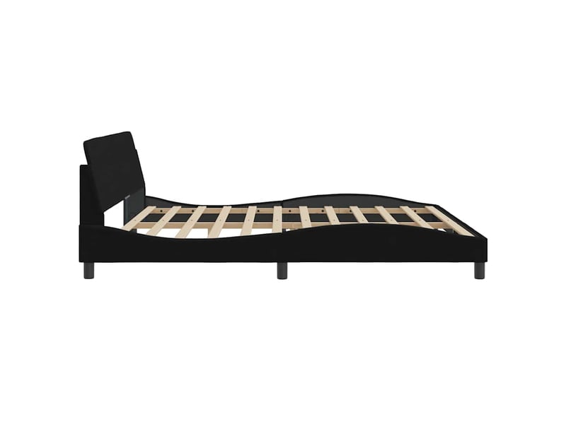 Lit double- lit adulte - cadre de lit dover noir 200x200 cm velours - Conforama D