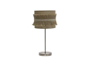 Lampe à poser fabrilamp kala toile de jute 1 x e14 43 x 17 x 17 cm