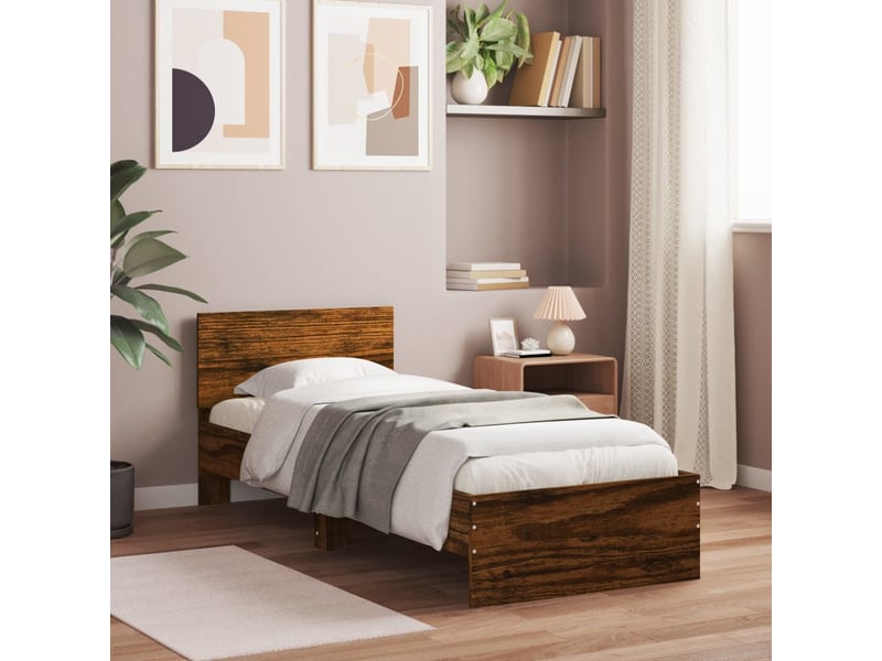  Lit simple- lit adulte -  cadre de lit sans matelas avec lumières led 90x200 cm  - Conforama B