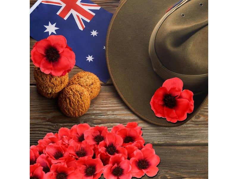  Lot de 60 fleurs de coquelicot artificielles rouges, fausses fleurs pour la fête des morts, coquelicots pour la tête, fleurs sauvages artificielles avec branche de fleur pour bouquet du jour  - Conforama E