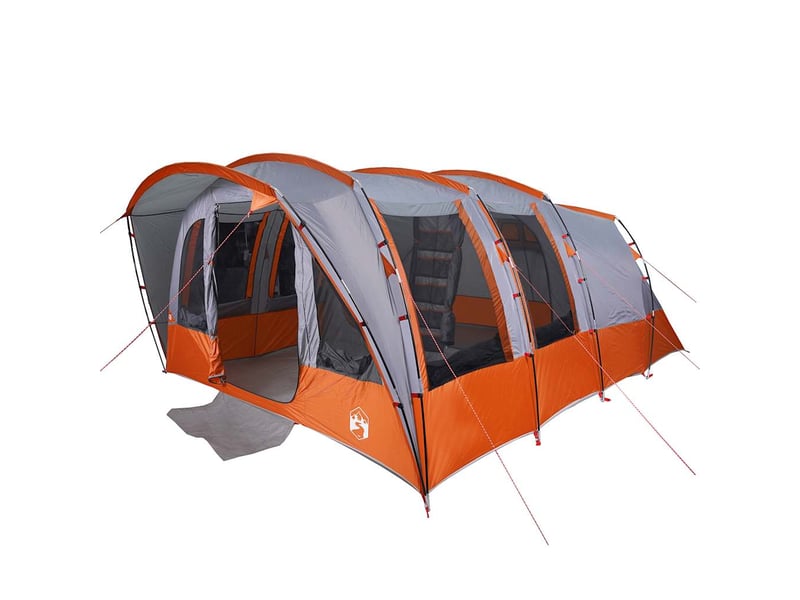  Tente de camping, tente familiale tunnel 8 personnes gris imperméable  - Conforama C