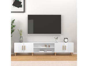 Meuble tv coloris blanc 180 cm <strong></strong>  <strong></strong>