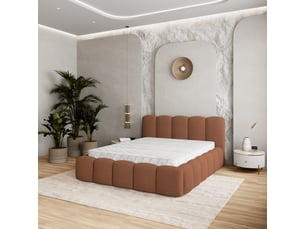 Lit coffre 140x200 cm <strong>MASSENO</strong>  <strong></strong> coloris cuivré