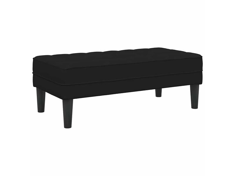 Banc chambre, banc de lit noir 113x57x39 cm velours - Conforama A