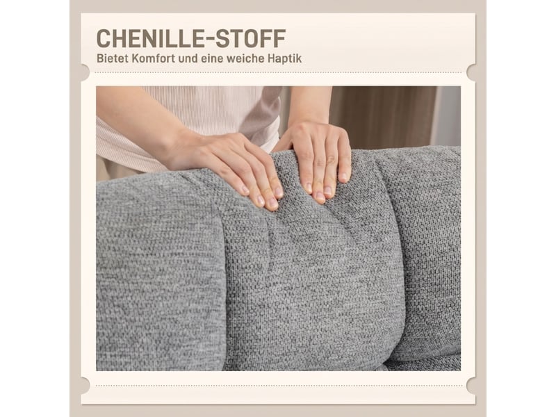  Fauteuil pivotant à assise large avec rotation à 360° et revêtement déperlant en polyester gris  - Conforama E
