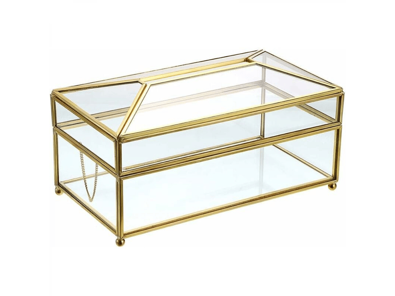  Distributeurboîte à mouchoir rectangulaire en verre transparent pour la famille, le bureau, la tablette etc  - Conforama A