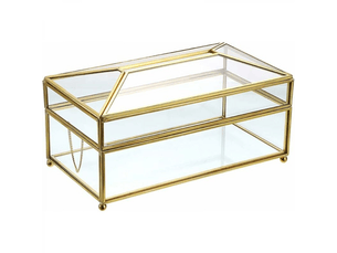 Distributeurboîte à mouchoir rectangulaire en verre transparent pour la famille, le bureau, la tablette etc