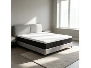 Matelas 140x190 cm <strong>COVREO </strong>  <strong></strong> Ressorts + mémoire de forme soutien Medium épaisseur 25 cm
