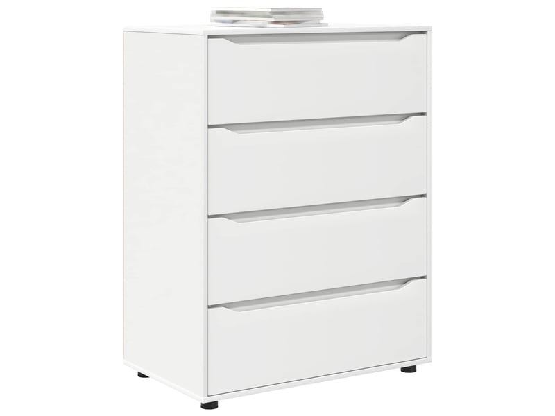  Armoires de rangement salon 80 x 48 x 105 cm bois d'ingénierie blanc  - Conforama C