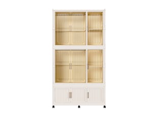 Armoire pliable modulable en pp, 9 portes, 2 penderies, 6 roulettes et 6 cintres