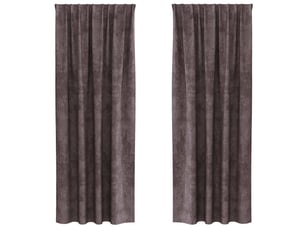 Lot de 2 rideaux en velours, rideaux de fenêtre marron 225 x 140 cm velours cf44234