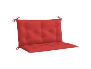 Coussin de banc de jardin, coussin d'assise rouge 100x(50+50)x7 cm tissu oxford cf52794