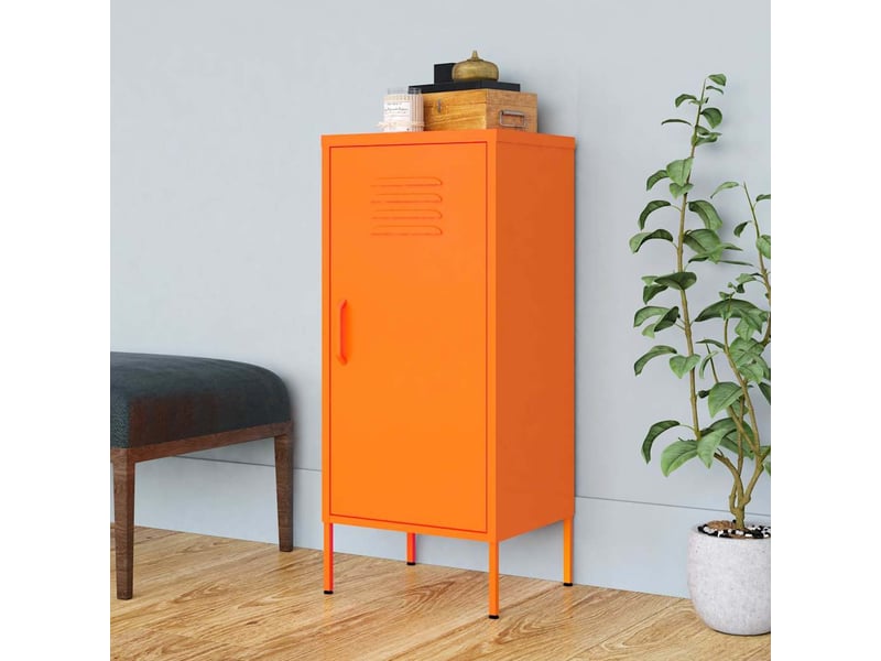  Armoire de rangement, rangement bureau orange 42,5x35x101,5 cm acier shl7761  - Conforama B