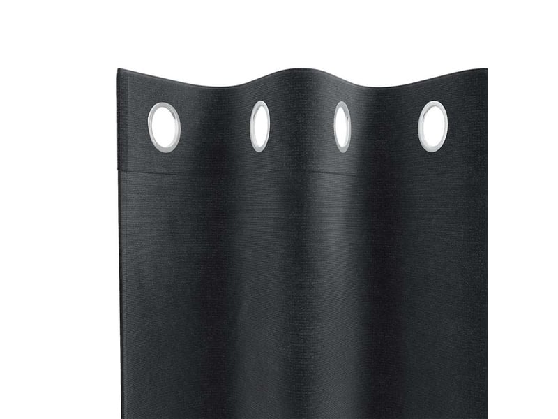 Lot de 2 rideaux, rideaux de fenêtre gris foncé 140 x 175 cm velours cf44064 - Conforama E